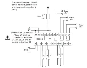 DC24E inputs-outputs mode